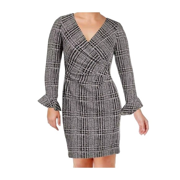 Lauren by Ralph Lauren Womens‎ Plaid Ruched Dress Size 14 - Picture 1 of 15